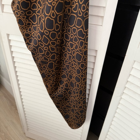 House of Harlow 1960 X Revolve Geometric Halter Neck Ruched Slit Maxi Dress - Picture 11 of 14